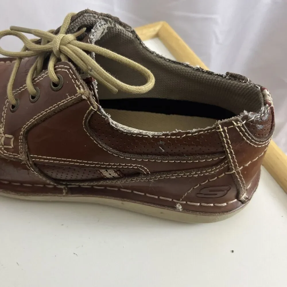 Sketchers Boat Men’s Shoes Size 7.5 Brown Y2K Grandpa Casual Slip On